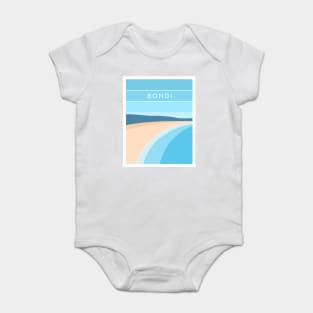 Bondi Beach, Australia in Blue Baby Bodysuit